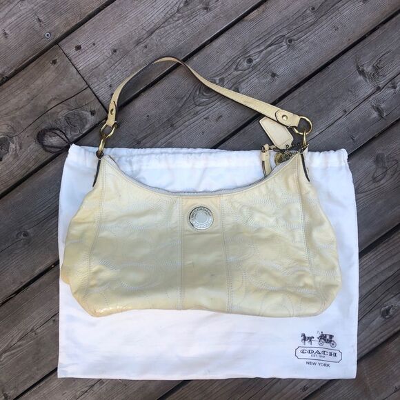 Rare Coach Purse Cream/White - Picture 4 of 16
